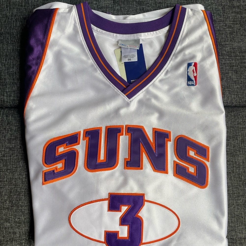 Vintage Reebok White and Purple Jersey with Orange Trim - Picture 3 of 10